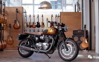 凯旋携手吉他品牌Gibson发布Bonneville T120特别款，机车和摇滚本就很搭